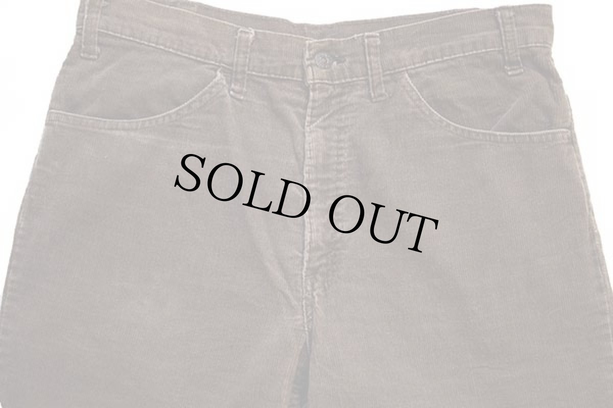 画像4: 70s USA製 Levi'sリーバイス 646 コーデュロイパンツ 焦げ茶 w33 L31★ベルボトム (4)