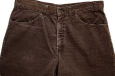 画像4: 70s USA製 Levi'sリーバイス 646 コーデュロイパンツ 焦げ茶 w33 L31★ベルボトム (4)
