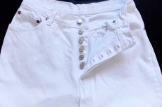 画像4: 90s USA製 Levi'sリーバイス 17501 ホワイト デニムパンツ w31 (4)