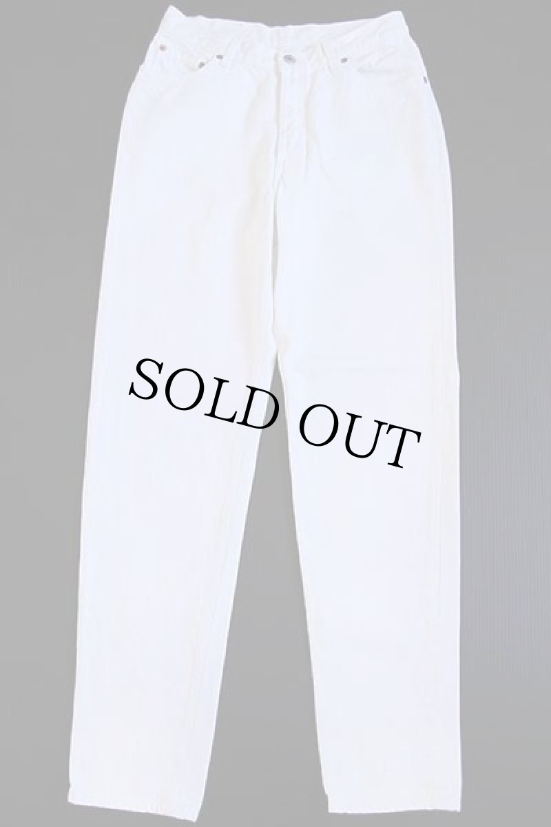 画像2: 90s USA製 Levi'sリーバイス 17501 ホワイト デニムパンツ w31 (2)