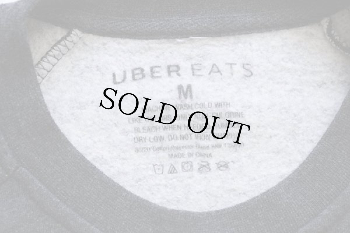 画像4: UBER EATSウーバーイーツ リフレクター×蛍光プリント アート スウェット チャコールグレー M (4)