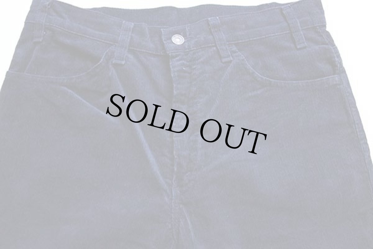 画像4: 70s USA製 Levi'sリーバイス 646 コーデュロイパンツ 紺 w33 L29★ベルボトム (4)