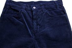画像4: 70s USA製 Levi'sリーバイス 646 コーデュロイパンツ 紺 w33 L29★ベルボトム (4)