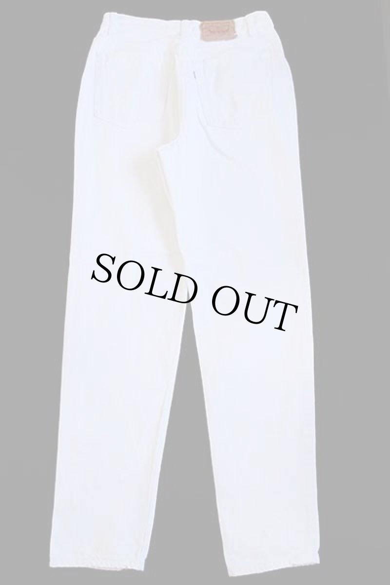 画像3: 90s USA製 Levi'sリーバイス 17501 ホワイト デニムパンツ w31 (3)