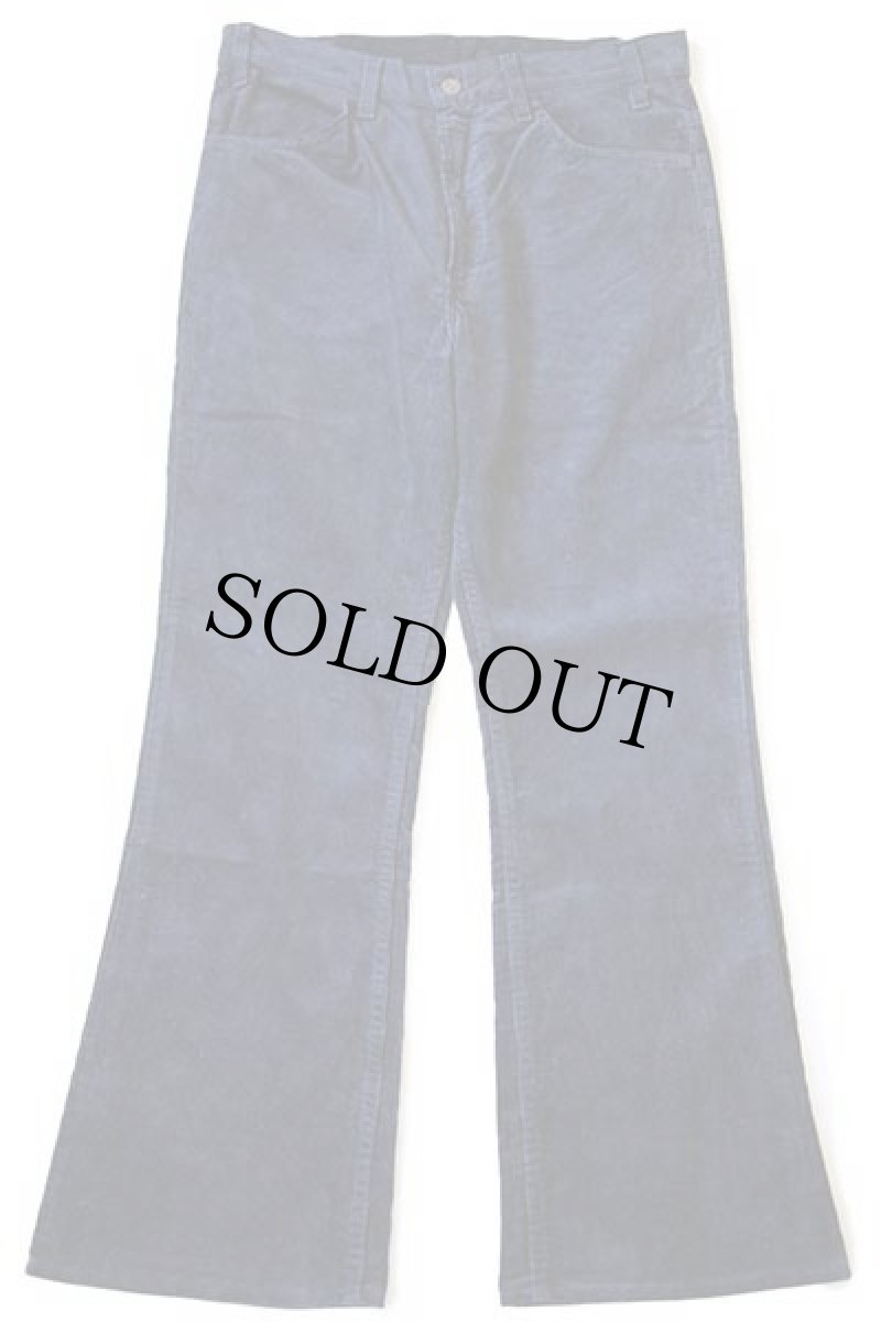 画像2: 70s USA製 Levi'sリーバイス 646 コーデュロイパンツ 紺 w33 L29★ベルボトム (2)