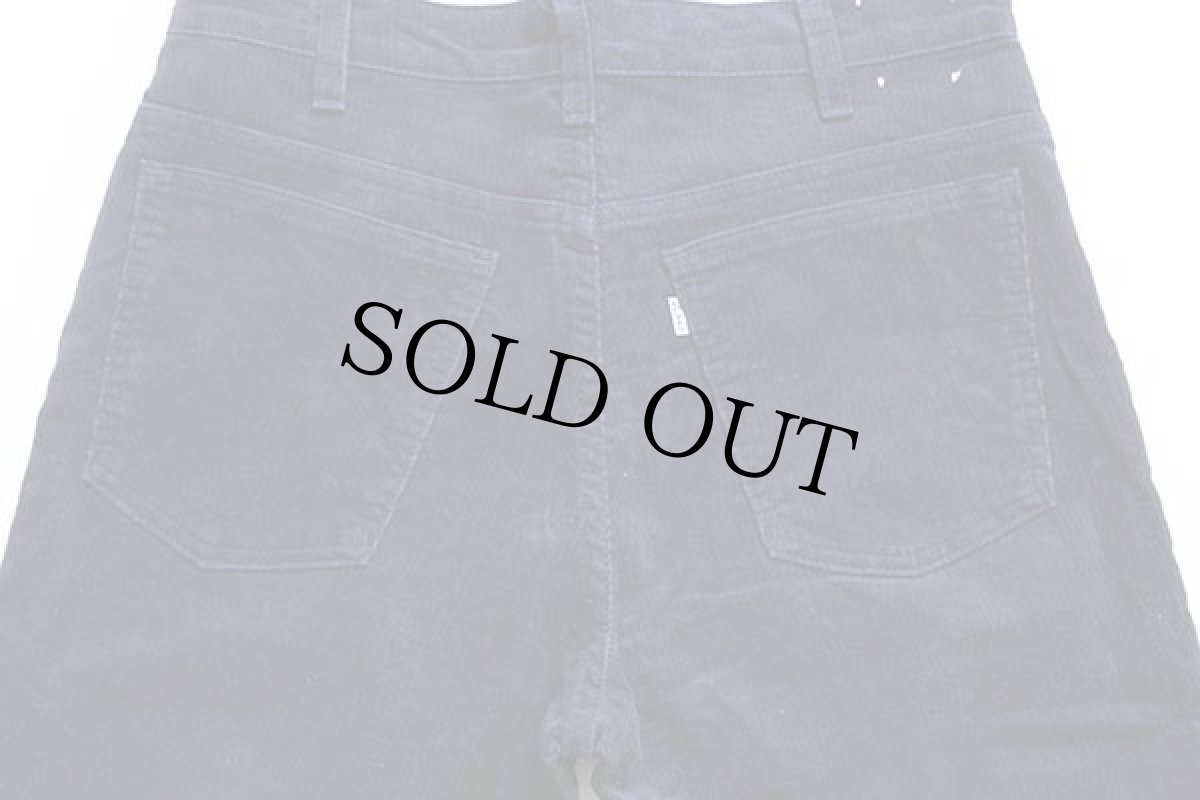 画像5: 70s USA製 Levi'sリーバイス 646 コーデュロイパンツ 紺 w33 L29★ベルボトム (5)