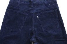 画像5: 70s Levi'sリーバイス 646 コーデュロイパンツ 紺 w33 L29★ベルボトム (5)