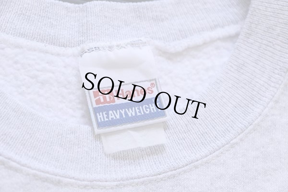 画像4: 90s Hanes MOTOROLAモトローラ ロゴ 両面プリント スウェット 杢ライトグレー (4)