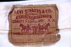 画像6: 90s USA製 Levi'sリーバイス 17501 ホワイト デニムパンツ w31 (6)