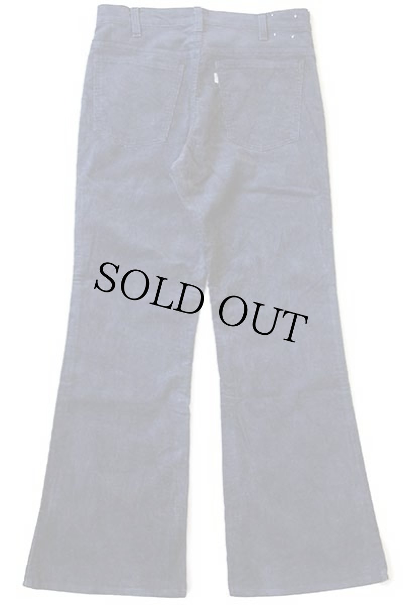 画像3: 70s USA製 Levi'sリーバイス 646 コーデュロイパンツ 紺 w33 L29★ベルボトム (3)