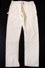 画像2: デッドストック★90s Dickiesディッキーズ コットン ペインターパンツ 生成り w36 L34 (2)