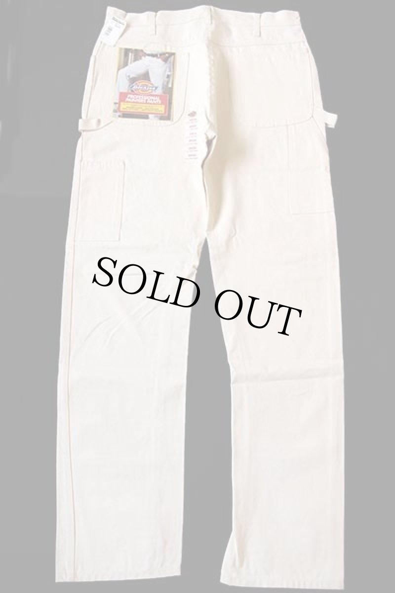 画像3: デッドストック★90s Dickiesディッキーズ コットン ペインターパンツ 生成り w36 L34 (3)