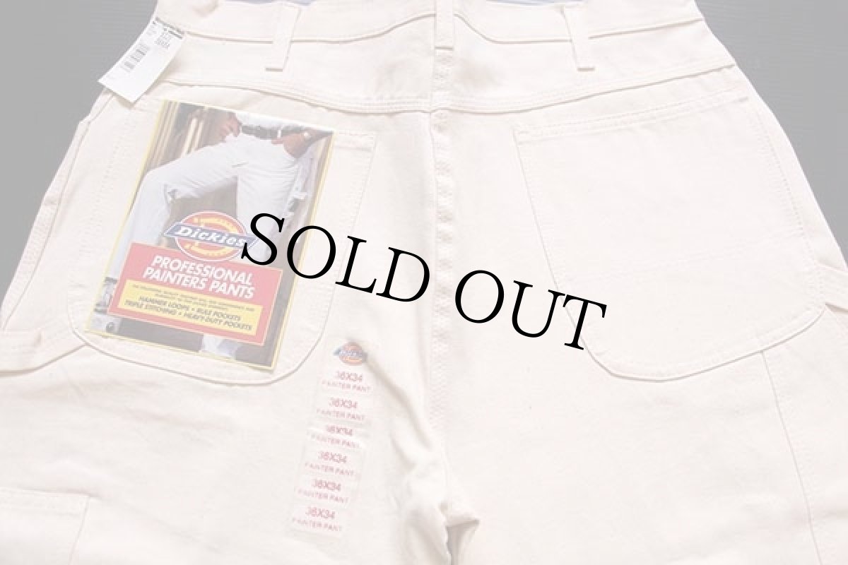 画像5: デッドストック★90s Dickiesディッキーズ コットン ペインターパンツ 生成り w36 L34 (5)