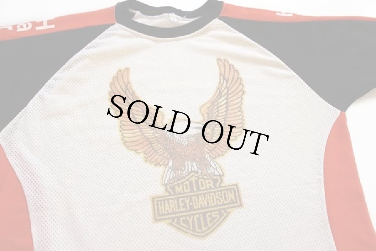 画像3: 70s HARLEY-DAVIDSONハーレー ダビッドソン ロゴ メッシュ 切り替え ジャージ L (3)