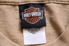 画像5: デッドストック★00s USA製 HARLEY-DAVIDSONハーレー ダビッドソン MDA ポケット付き 長袖Tシャツ カーキ L (5)