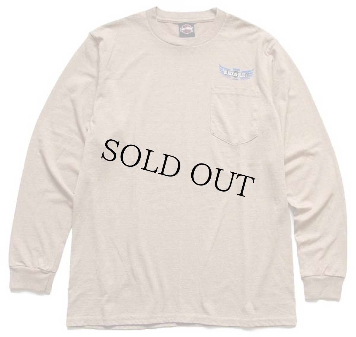 画像2: デッドストック★00s USA製 HARLEY-DAVIDSONハーレー ダビッドソン MDA ポケット付き 長袖Tシャツ カーキ L (2)