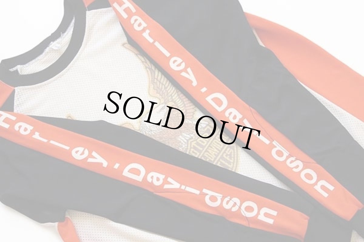 画像6: 70s HARLEY-DAVIDSONハーレー ダビッドソン ロゴ メッシュ 切り替え ジャージ L (6)