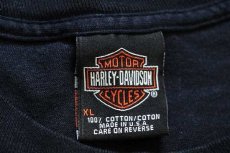 画像5: 00s USA製 HARLEY-DAVIDSONハーレー ダビッドソン 両面プリント タイダイ染め コットン 長袖Tシャツ 黒 XL (5)