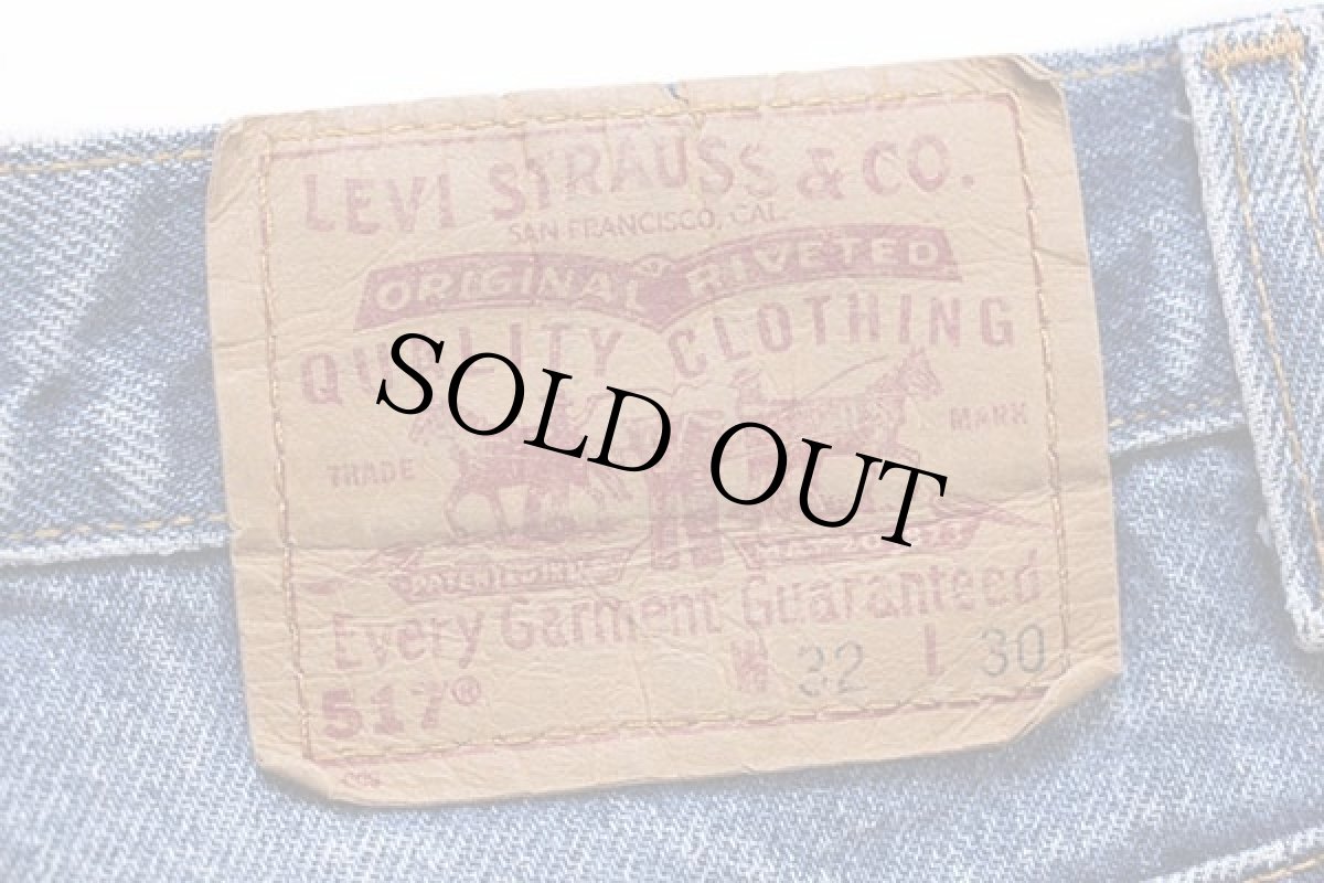 画像6: 00s USA製 Levi'sリーバイス 517 デニムパンツ w32 L30★ブーツカット (6)