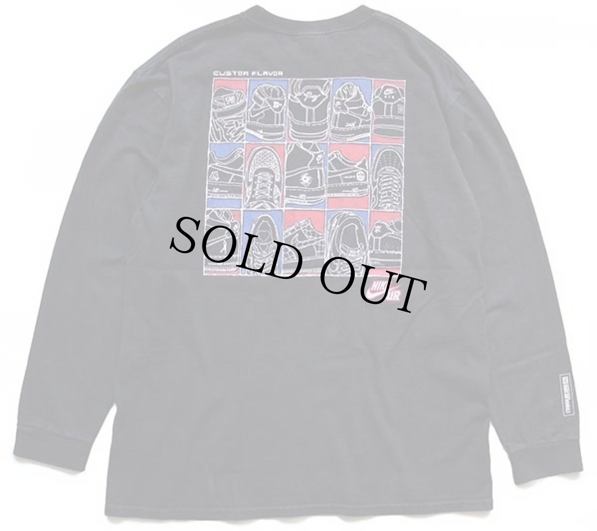 画像2: 00s NIKEナイキ AIR エアフォース1 両面プリント コットン 長袖Tシャツ 黒 L (2)