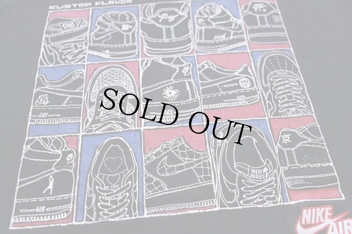 画像4: 00s NIKEナイキ AIR エアフォース1 両面プリント コットン 長袖Tシャツ 黒 L (4)