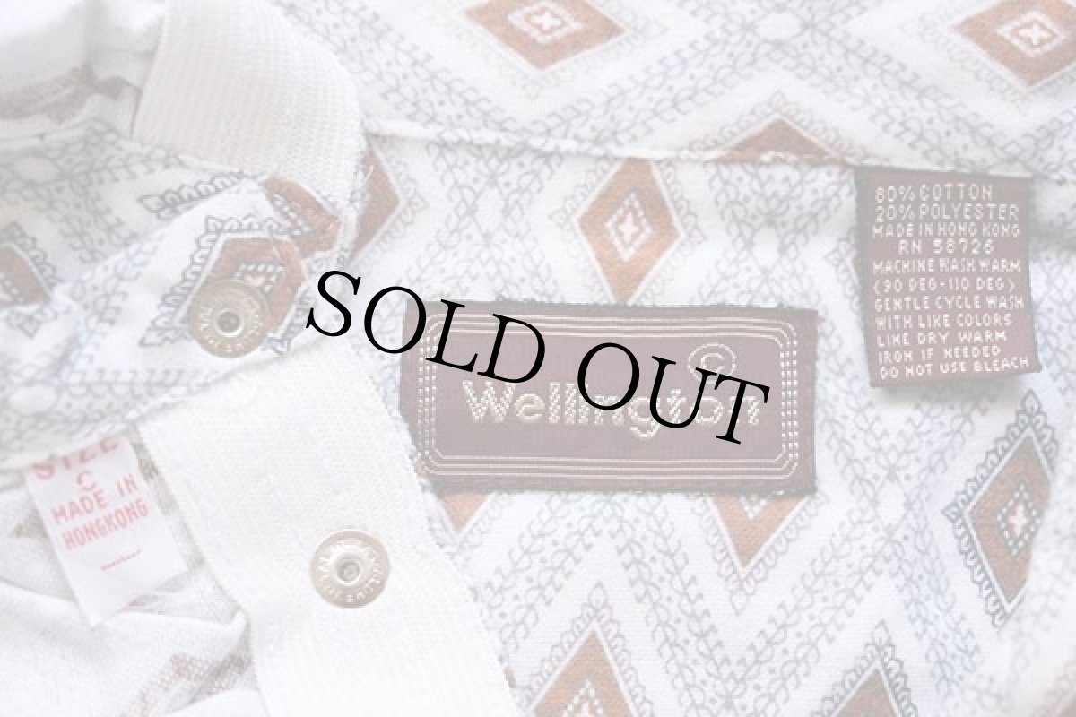 画像5: デッドストック★80s Wellington 総柄 プリントネル パジャマ シャツ&パンツ セット C (5)