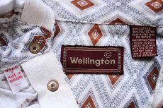画像5: デッドストック★80s Wellington 総柄 プリントネル パジャマ シャツ&パンツ セット C (5)