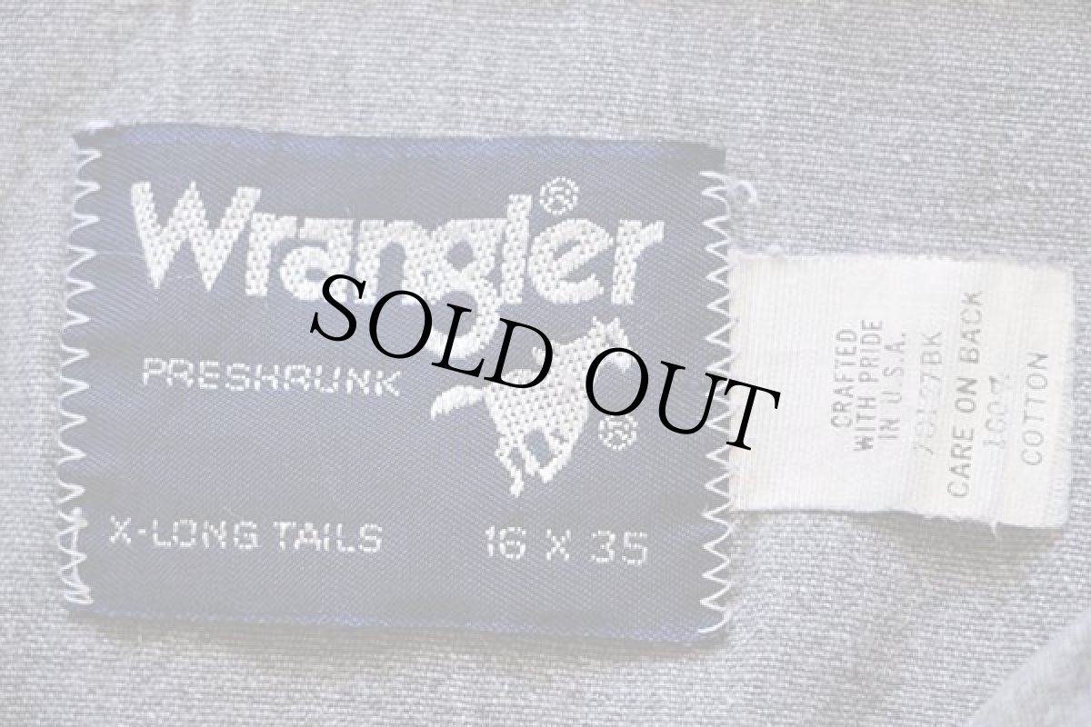 画像4: 80s USA製 Wranglerラングラー 70127BK ブラックデニム ウエスタンシャツ (4)