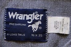 画像4: 80s USA製 Wranglerラングラー 70127BK ブラックデニム ウエスタンシャツ (4)