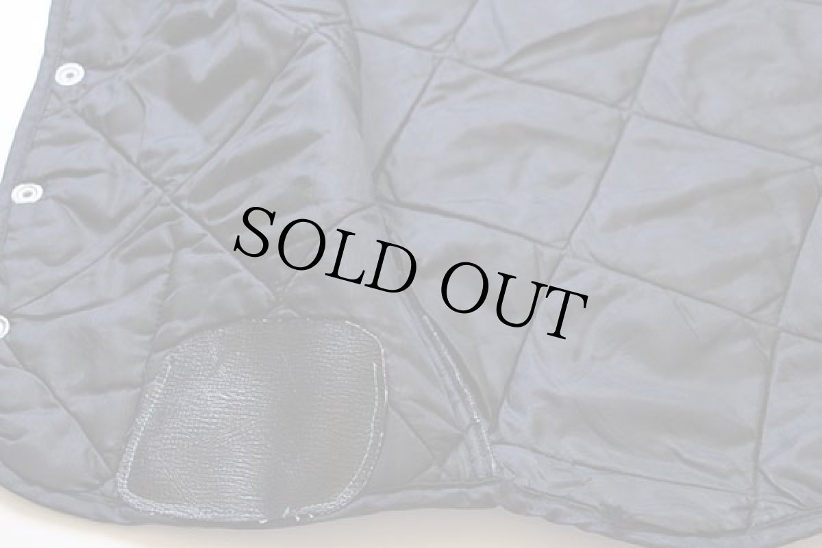 画像5: 80s H&R FWD RAILROAD パッチ付き ナイロン キルティング ライナーベスト 黒 M (5)