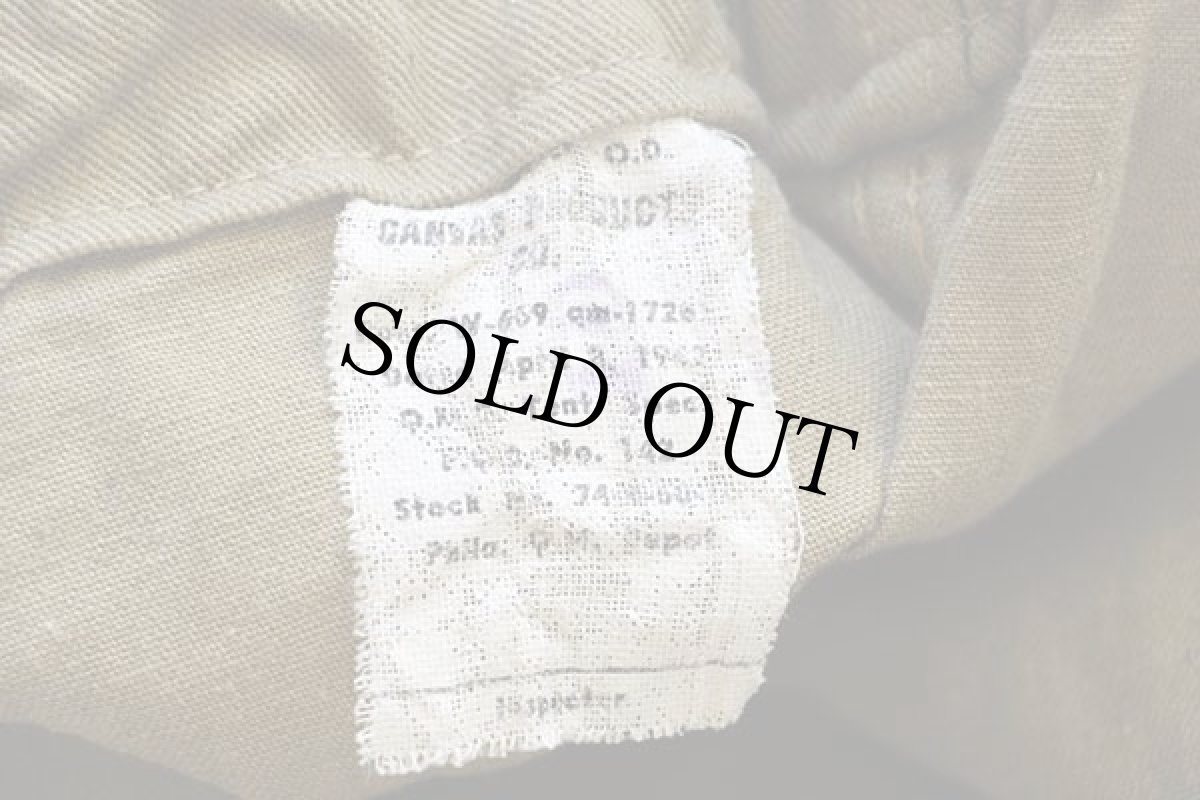 画像5: 40s 米軍 ステンシル コットンツイル バラックバッグ カーキ★ランドリーバッグ (5)