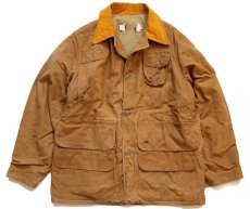 画像1: 80s USA製 BONE-DRY RED HEADレッドヘッド ダック地 ハンティングジャケット 茶 42 (1)