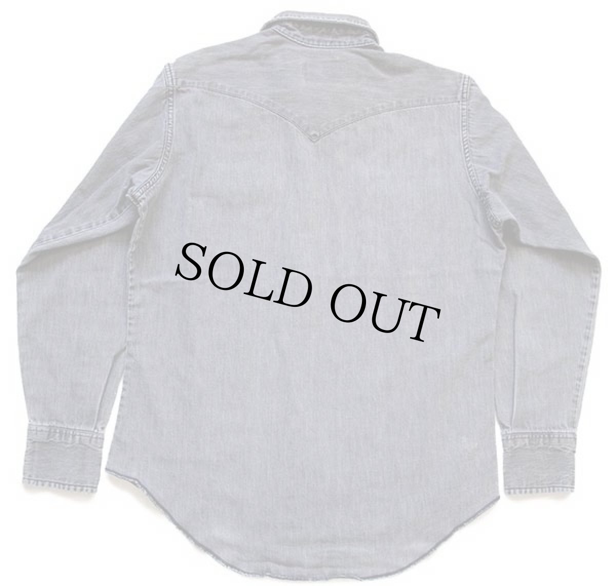 画像2: 80s USA製 Wranglerラングラー 70127BK ブラックデニム ウエスタンシャツ (2)