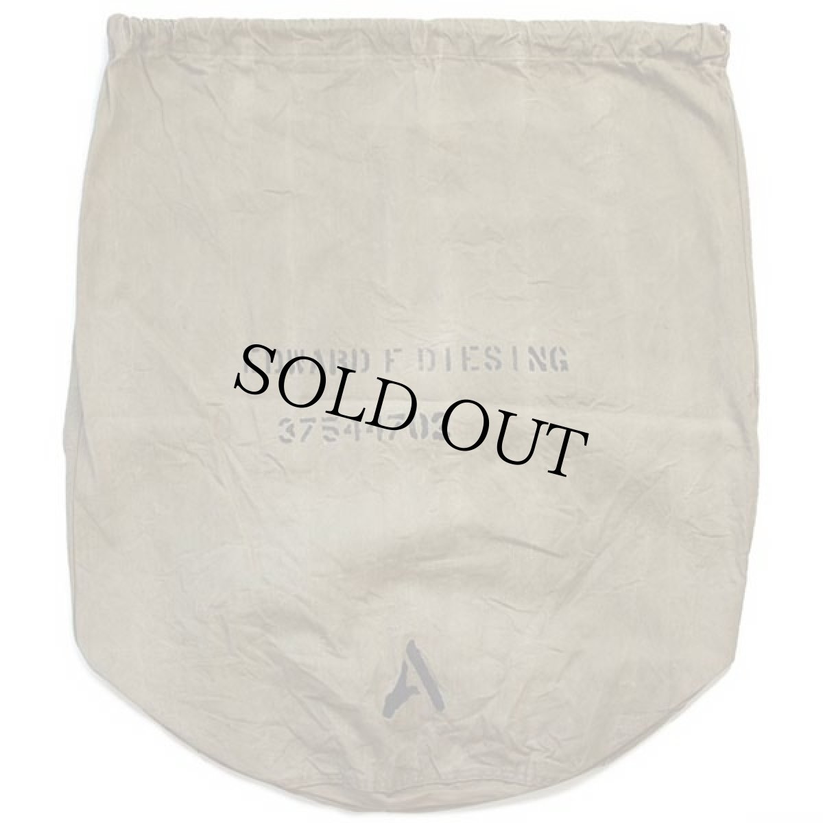 画像2: 40s 米軍 ステンシル コットンツイル バラックバッグ カーキ★ランドリーバッグ (2)