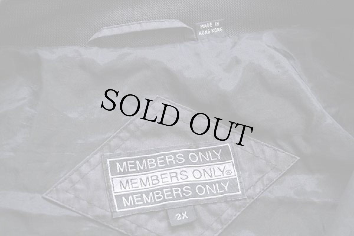 画像4: 80s MEMBERS ONLYメンバーズオンリー スタンドカラー シングルライダース ジャケット 黒 2X (4)