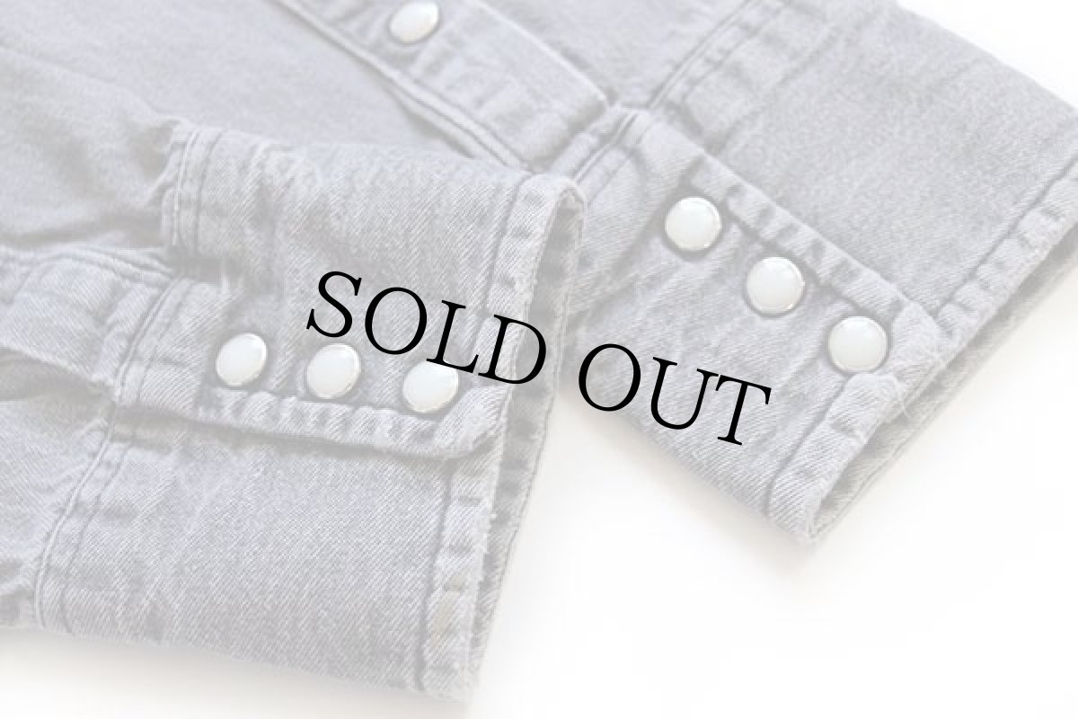 画像5: 80s USA製 Wranglerラングラー 70127BK ブラックデニム ウエスタンシャツ (5)