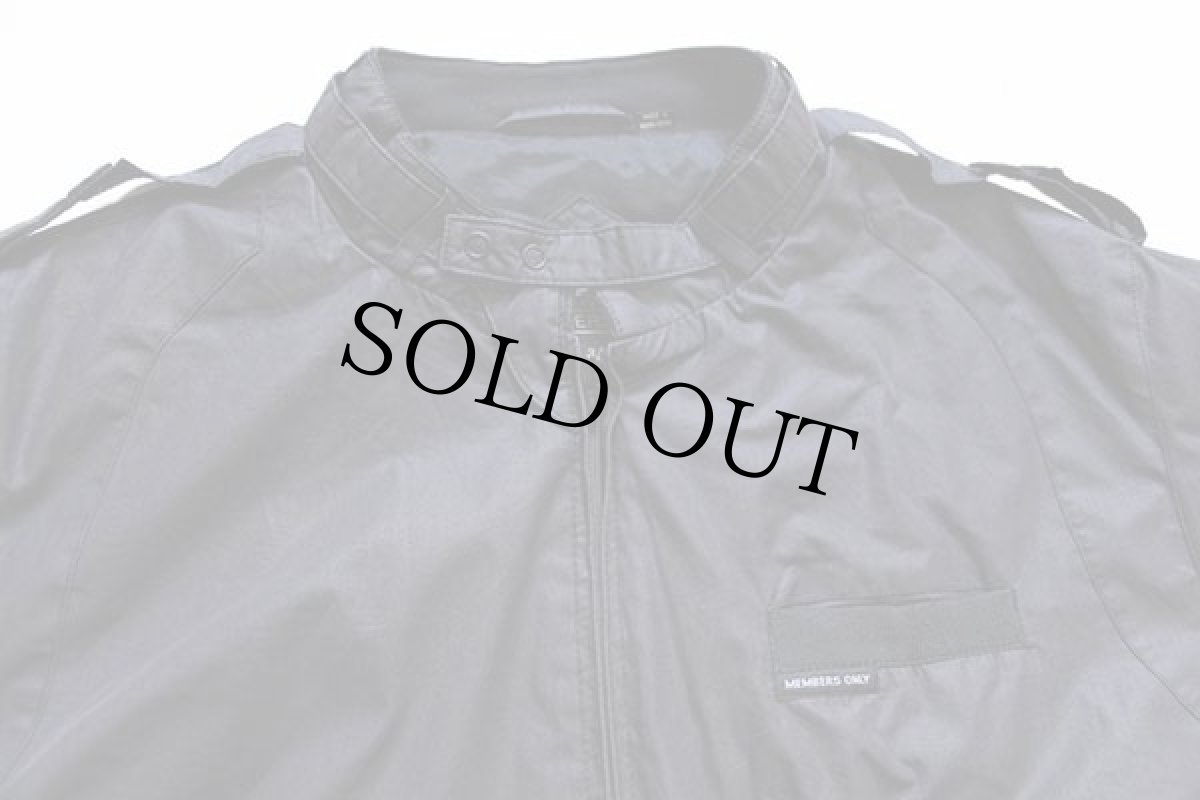 画像3: 80s MEMBERS ONLYメンバーズオンリー スタンドカラー シングルライダース ジャケット 黒 2X (3)