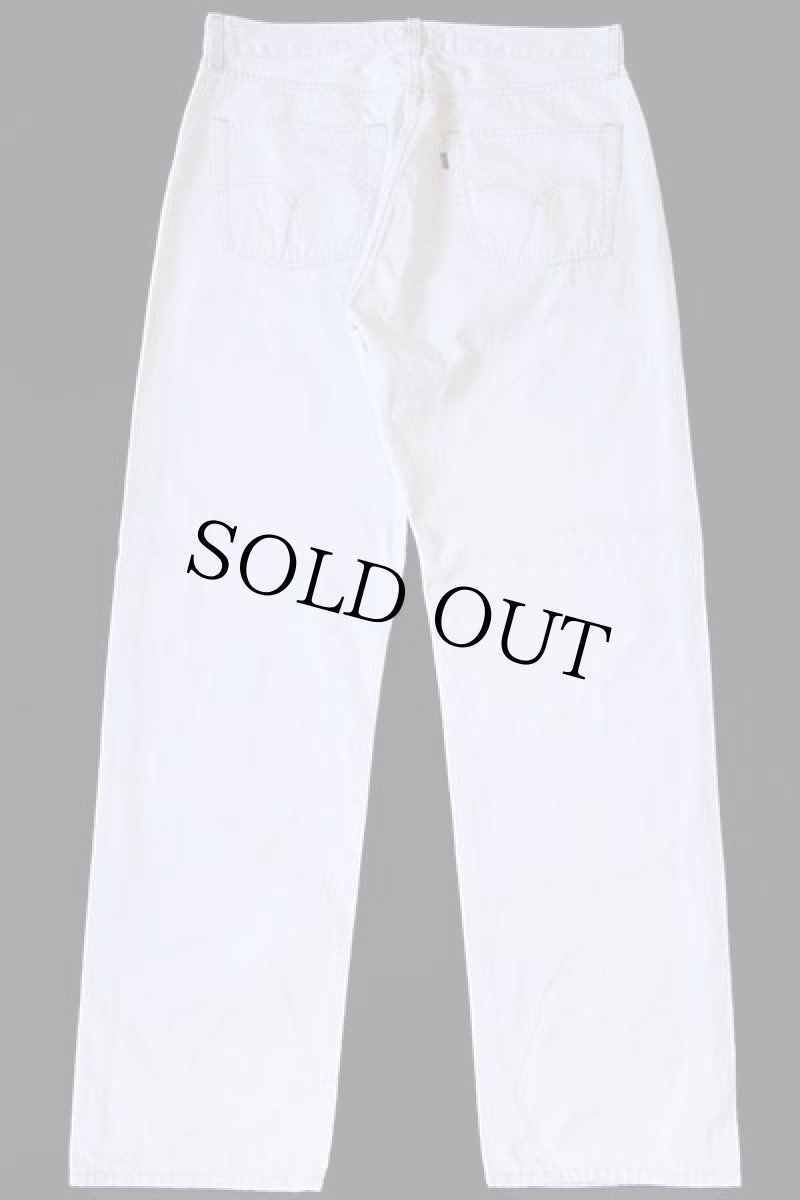 画像3: 90s Levi'sリーバイス 451 コットンツイルパンツ ホワイト w36 L32★ユーロ (3)