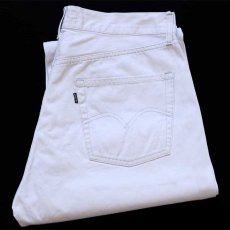 画像1: 90s Levi'sリーバイス 451 コットンツイルパンツ ホワイト w36 L32★ユーロ (1)