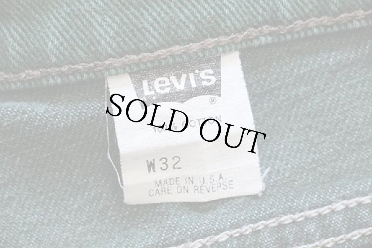 画像4: 90s USA製 Levi'sリーバイス 560 カラーデニム ショートパンツ 緑 w32★ショーツ (4)