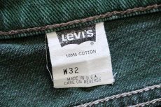 画像4: 90s USA製 Levi'sリーバイス 560 カラーデニム ショートパンツ 緑 w32★ショーツ (4)