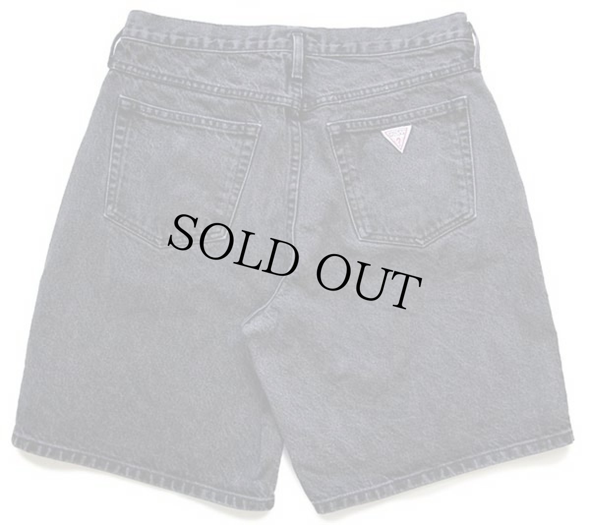 画像2: 90s USA製 GUESSゲス ブラックデニム ショートパンツ 3★ショーツ (2)