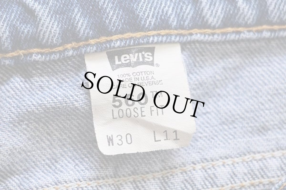 画像4: 90s USA製 Levi'sリーバイス 560 LOOSE FIT デニム ショートパンツ w30★ショーツ (4)