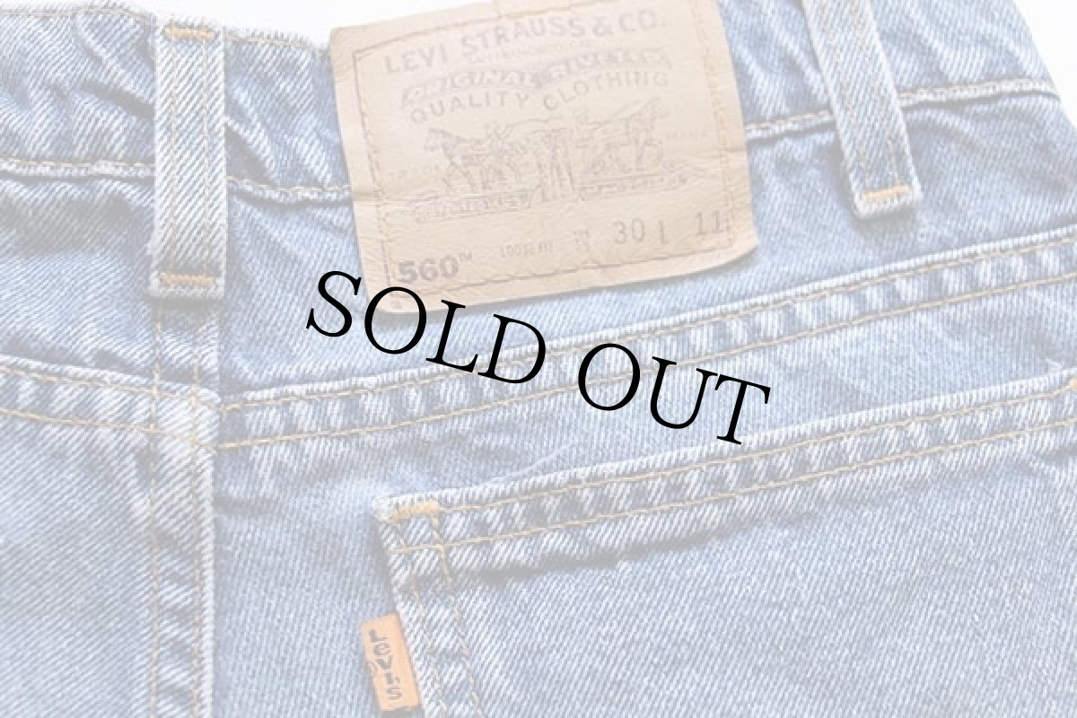 画像3: 90s USA製 Levi'sリーバイス 560 LOOSE FIT デニム ショートパンツ w30★ショーツ (3)