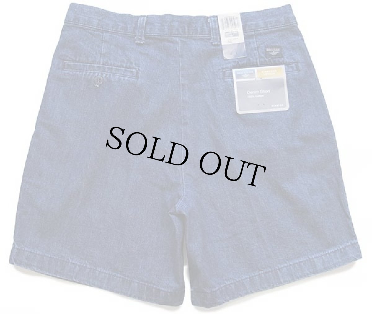 画像1: デッドストック★00s DOCKERSドッカーズ ツータック デニム ショートパンツ w32★Levi'sリーバイス (1)