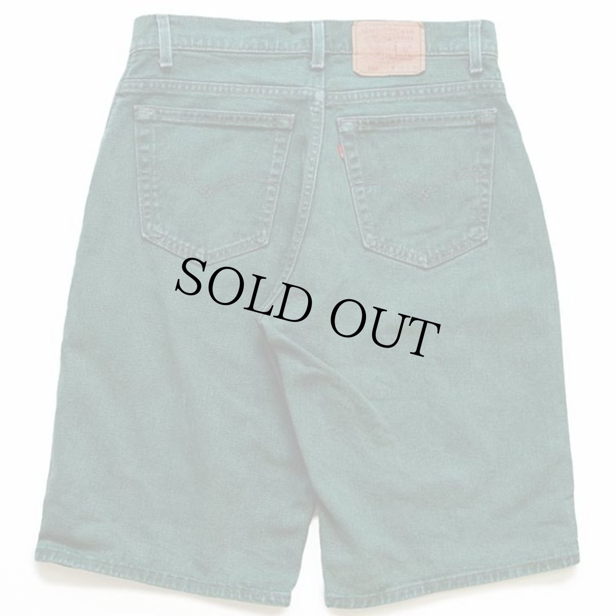 画像2: 90s USA製 Levi'sリーバイス 560 カラーデニム ショートパンツ 緑 w32★ショーツ (2)