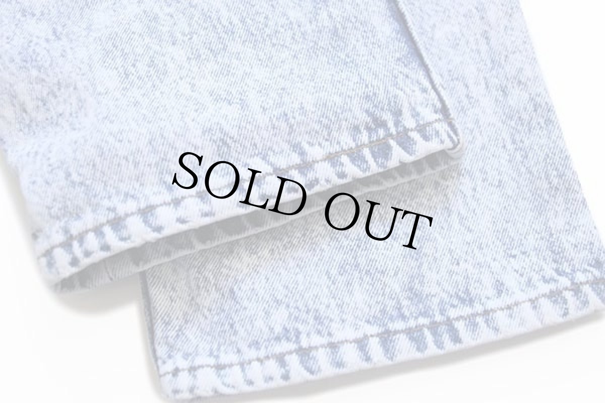 画像9: 80s USA製 Levi'sリーバイス 501 ケミカルウォッシュ デニムパンツ w30 L34★アシッド (9)