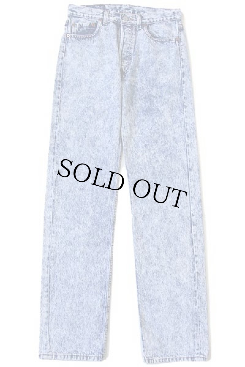 画像2: 80s USA製 Levi'sリーバイス 501 ケミカルウォッシュ デニムパンツ w30 L34★アシッド (2)