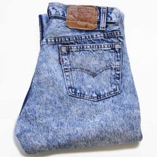 画像1: 80s USA製 Levi'sリーバイス 501 ケミカルウォッシュ デニムパンツ w30 L34★アシッド (1)