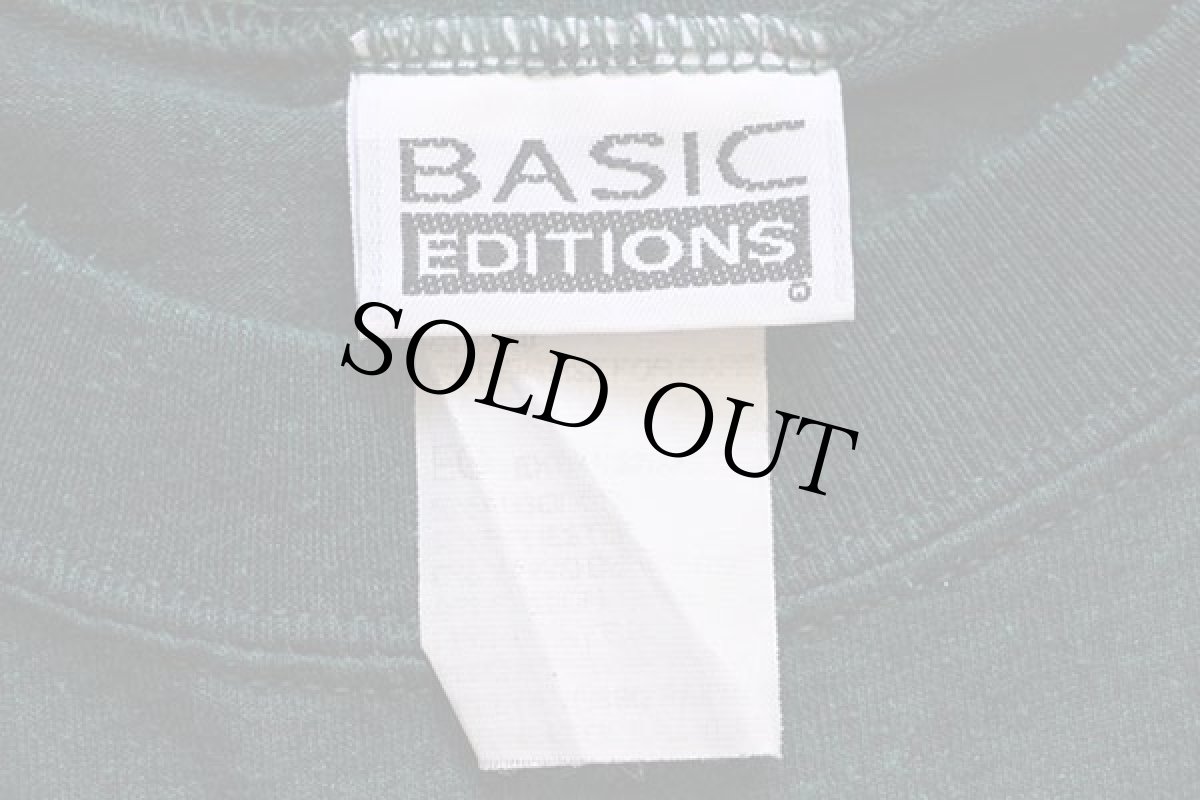 画像3: 90s USA製 BASIC EDITIONS 長袖Tシャツ 杢グリーン XL (3)